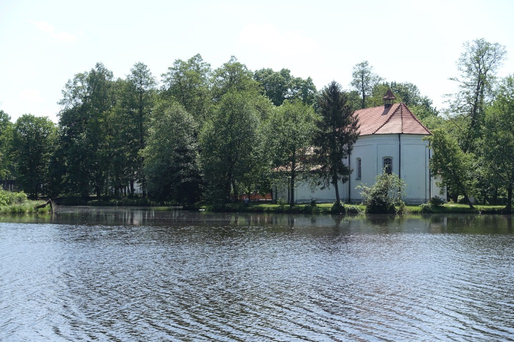 the floating church in Zwierzyniec